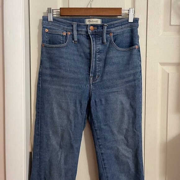 Madewell Womens Medium Wash Straight Leg Ankle The Perfect Vintage Jeans Size 26 - Picture 8 of 10